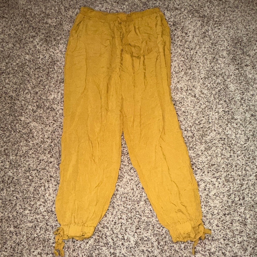 New Look Mustard Drawstring Trousers